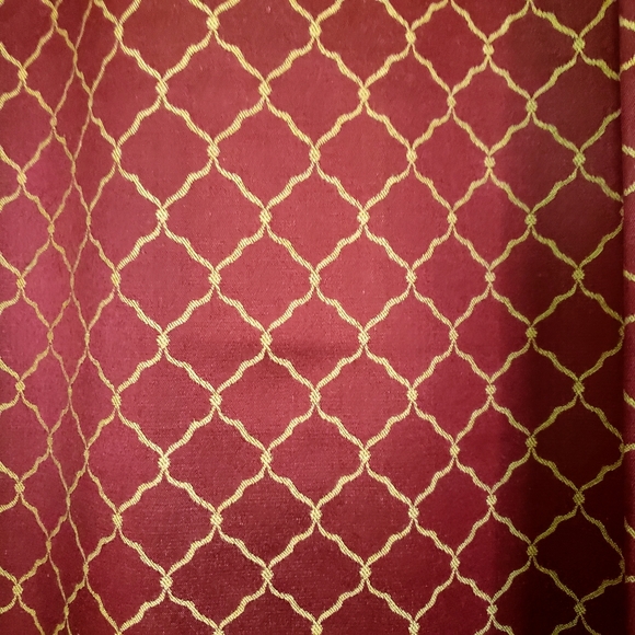 Linens N Things Curtain Panels Tie Backs 74W x 79L Wide Pocket Red Jacquard J… - Picture 10 of 14